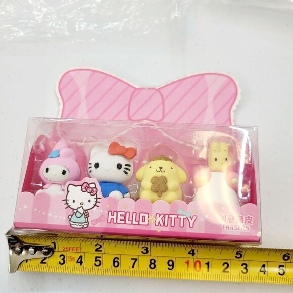 2/$20 Brand New Set of 4 Hello Kitty & Friends Eraser - Picture 4 of 4